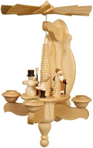 Image du produit Volkskunstwerkstatt Unger Wandpyramide Weihnacht mit Ringelbaum, mit Teelichtaufstecker