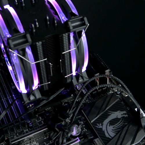 Immagine prodotto Raijintek Raffreddatore per CPU Leto, nero, RGB LED (155 mm)