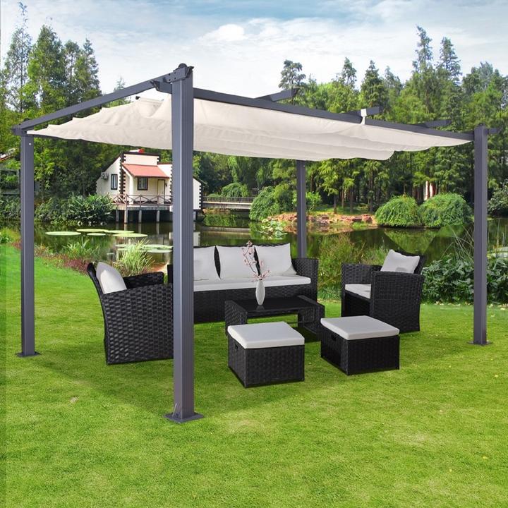 Immagine prodotto Jet-Line Padiglione Luxor antracite-beige 4x3 m (400 cm, 300 cm)