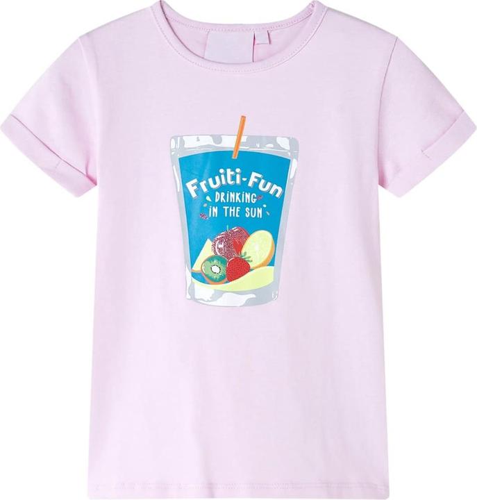 Produktbild VidaXL Kinder-T-Shirt Zartrosa 128,Material: 95 % Baumwolle. 5 (128)