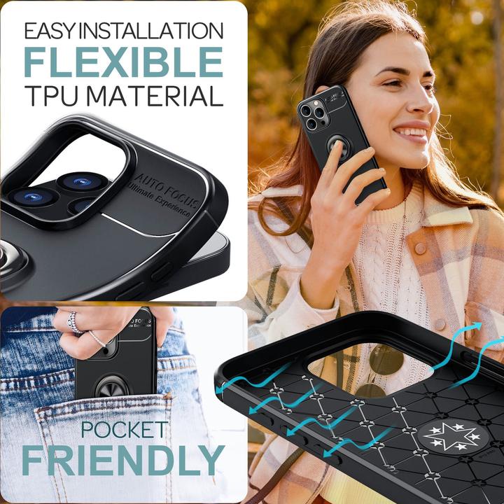 Produktbild Nalia Matte Ring Silikon Hülle (Apple iPhone 16 Pro Max)