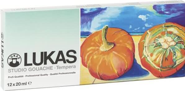 Produktbild Nerchau LUKAS STUDIO GOAUCHE - Künstler-Gouache in Premium-Qualität - Starter-Set T12 mit 12 x 20 ml (Mehrfarbig, 2.28 ml)