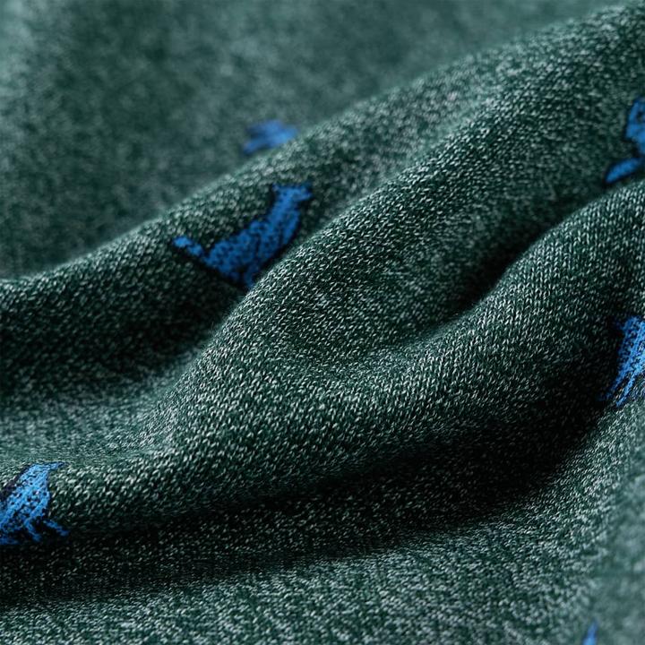 Produktbild VidaXL Kinder-Sweatshirt Dunkelgrün Melange 104,Material: 50 (104)