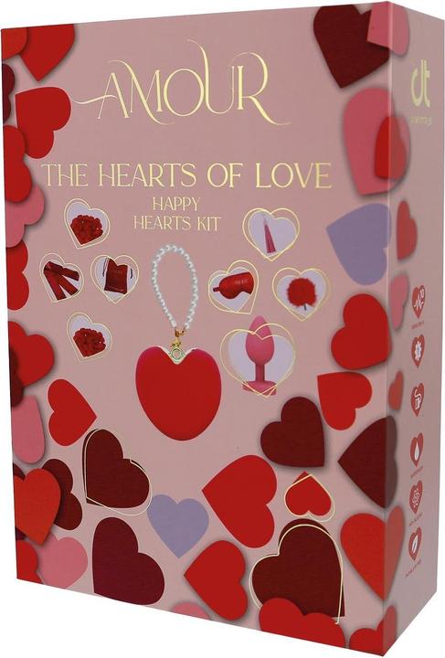 Immagine prodotto Dreamtoys DREAM TOYS SET Amour The Hearts of Love Happy Heart wibrator w kształcie serca + korek analny S + p