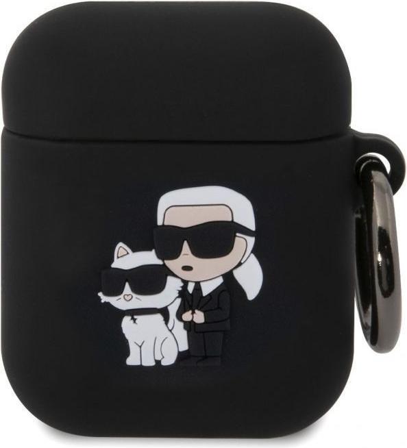 Immagine prodotto Karl Lagerfeld Custodia in silicone AirPods 1/2 Logo NFT Karl e Choupette (Manicotto per cuffie)