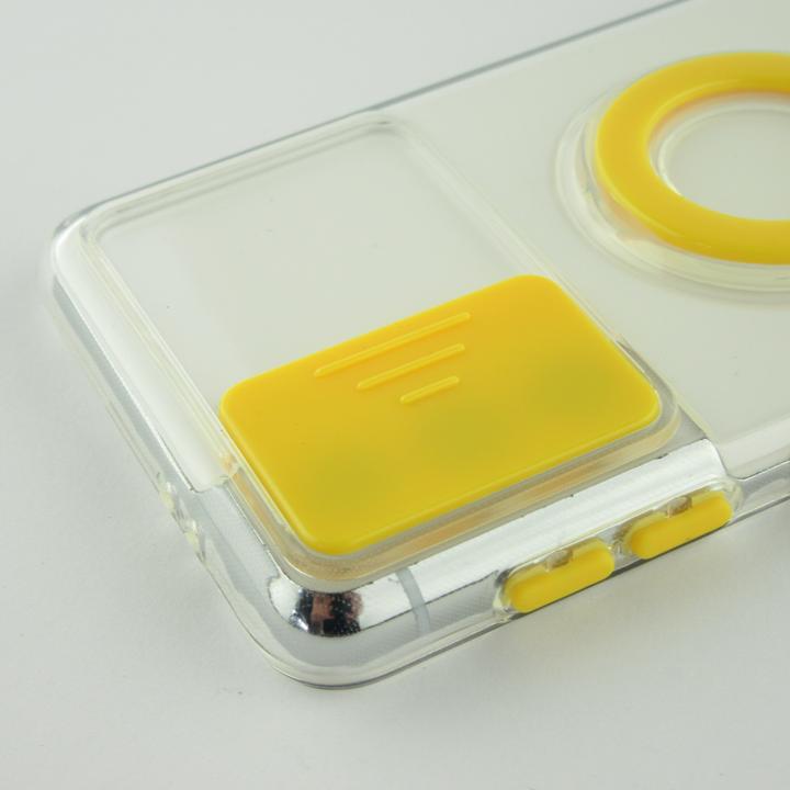 Actual product image PhoneLook Coque Caméra clapet avec anneau jaune (Samsung Galaxy S22+)