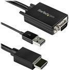 Immagine prodotto StarTech .com 2 m (6.6 ft.) cavo adattatore da VGA a HDMI con USB Audio (2 m, USB, VGA, HDMI)