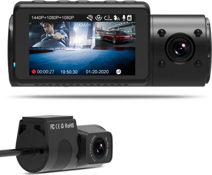 Produktbild Vantrue N4 (Eingebautes Display, GPS-Empfänger, Eingebaute Anzeige, WLAN, Bluetooth, Beschleunigungssensor, 4K)