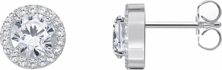 Actual product image Thomas Sabo Halo stud earrings with brilliant-cut white stone (925 sterling silver)