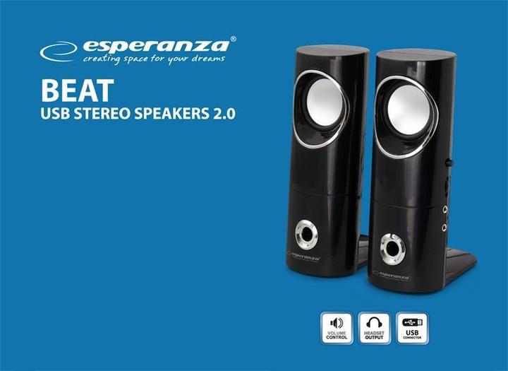 Actual product image Esperanza 2.0 beat speakers