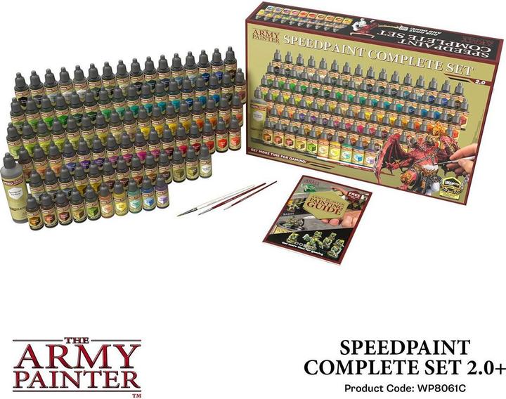 Image du produit The Army Painter Kit complet Speedpaint 2.0 (Pink, Rouge, Bronze, Argent, Bleu, Marron, Noir, Jaune, Or, Violet, Substance : liquide, Gris, Vert, 1620 ml)