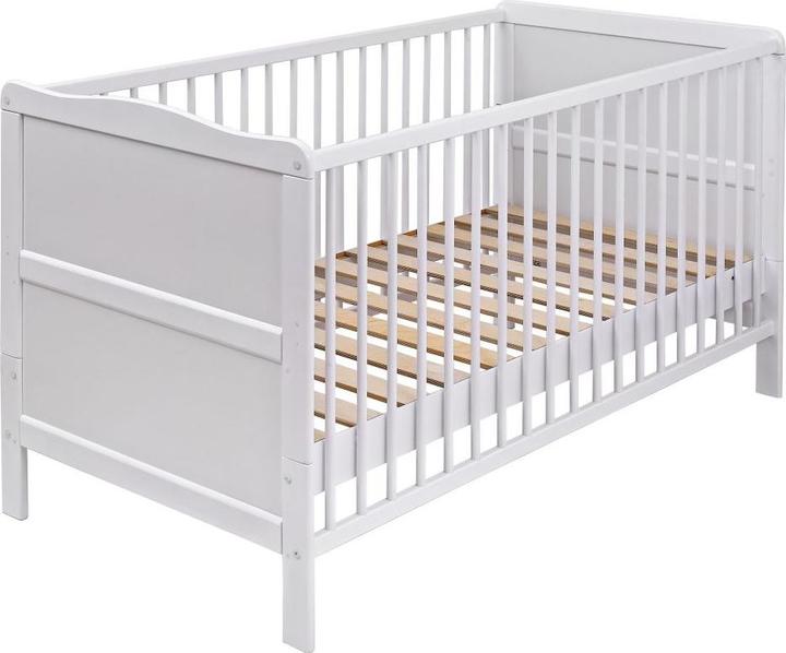 Produktbild jonka Gitterbetten Komplettbett Mona Weiss 70 x 140 cm - Kuschelbären - (70 x 140 cm)