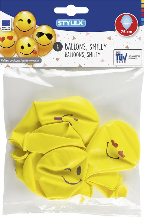 Produktbild Stylex Luftballons „Smiley gelb“ (6 x)