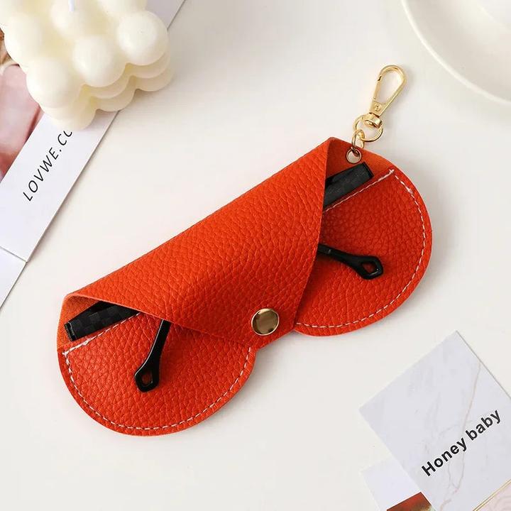 Produktbild Only-Bags.Store Niedliche hängende PU Leder Sonnenbrille Lesen Brille Lagerung Tasche geprägt Brille Abdeckung