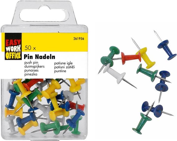 Actual product image Easy Work Pin needles coloured 50 pieces (12 Piece, 95 mm)