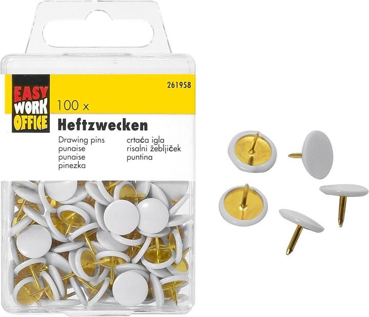Immagine prodotto Easy Work Tack bianco 100 pezzi (12 Pezzo/i, 88 mm)