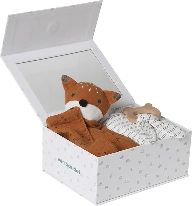 Produktbild Vertbaudet Baby Geschenk-Set: Wickeltuch, Schmusetuch & Greifling mit Geschenkverpackung