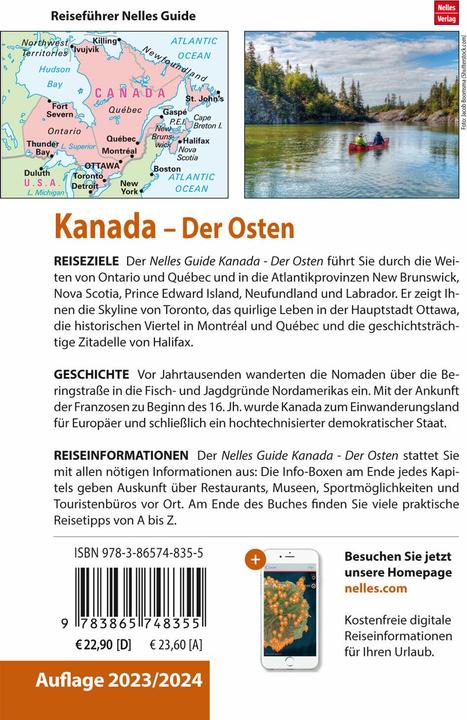 Produktbild Nelles Guide Reiseführer Kanada: Der Osten (Deutsch, Nelles Verlag, 2024)