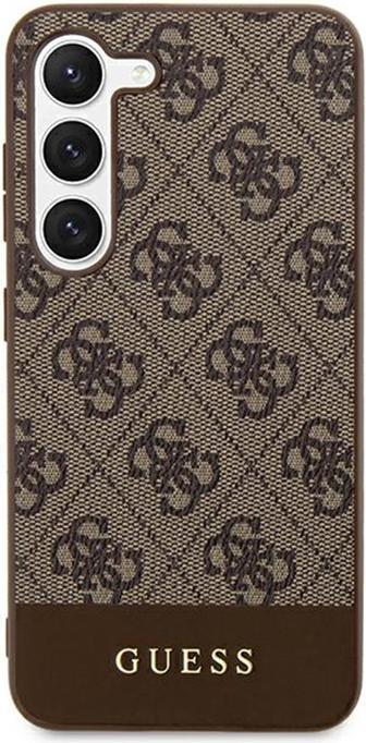 Actual product image Guess case for S24+ S926 GUHCS24MG4GLBR hardcase 4G Stripe Collection brown (Samsung Galaxy S24+)