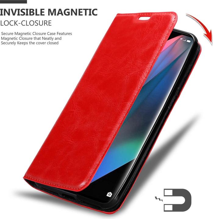 Image du produit Cadorabo Book Invis. Étui magnétique (Oppo Find X3 Pro)