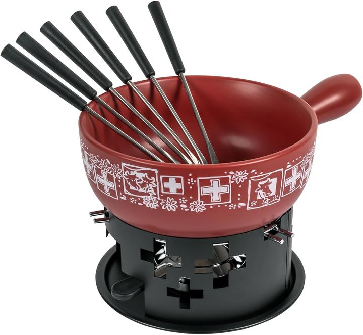 Actual product image Kuhn Rikon Cheese fondue set Swiss red · Ø 23cm (Cheese fondue)