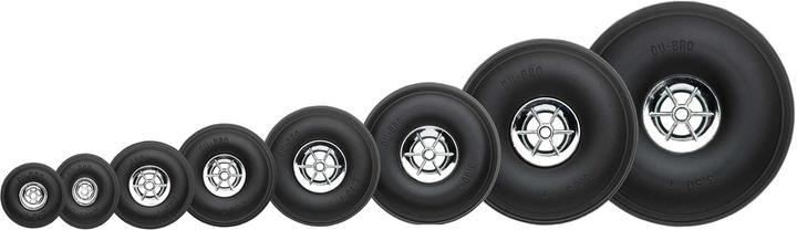 Immagine prodotto Du-Bro DUBRO Profilrad m. Chromfelge ø 3.25" (82.55 mm) Breite 1.110" (28mm) 2 Stück