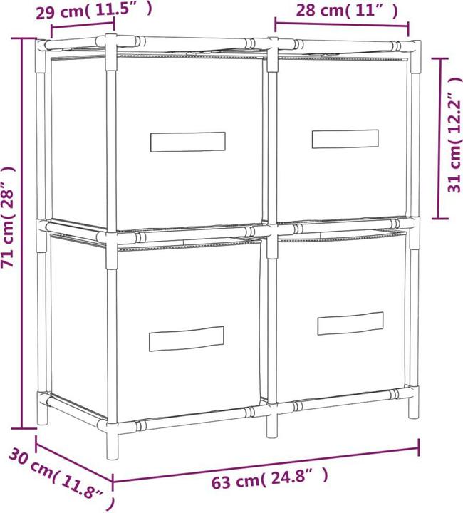 Actual product image VidaXL Goober (63 x 30 x 71 cm)