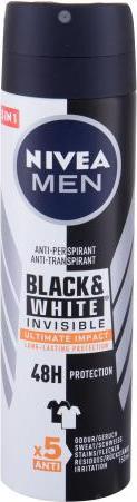 Image du produit Nivea Men Hommes Invisibles Pour Noir et Blanc Ultimate Impact (Spray, 150 ml)