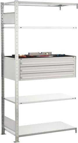 Immagine prodotto Schulte Lagertechnik Sistema di scaffalatura senza viti MULTIplus150 con 3 cassetti