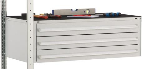 Immagine prodotto Schulte Lagertechnik Sistema di scaffalatura senza viti MULTIplus150 con 3 cassetti