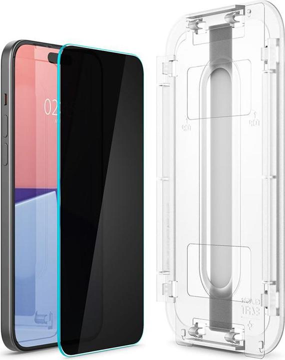 Produktbild Spigen GLAStR EZ FIT Privacy HD Entworfen fur iPhone 15 Pro Premium gehartetes Glas Displayschutzfolie