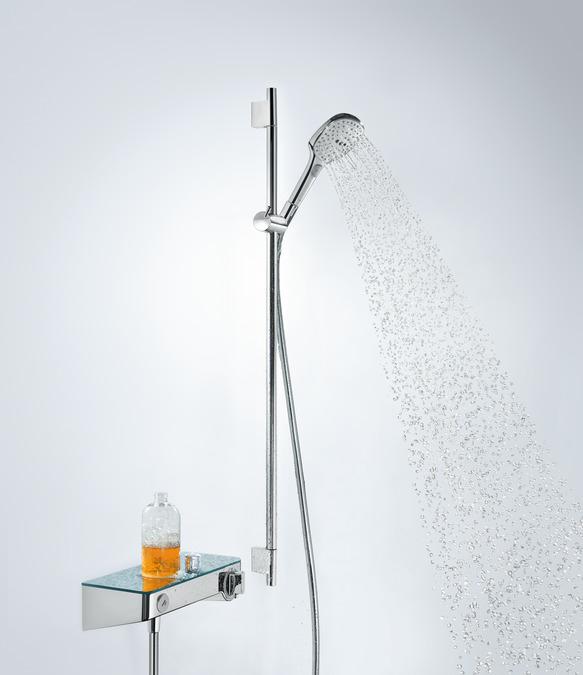 Actual product image hansgrohe Raindance Select E shower set 120 3 spray types with shower rod 90 cm and soap dish