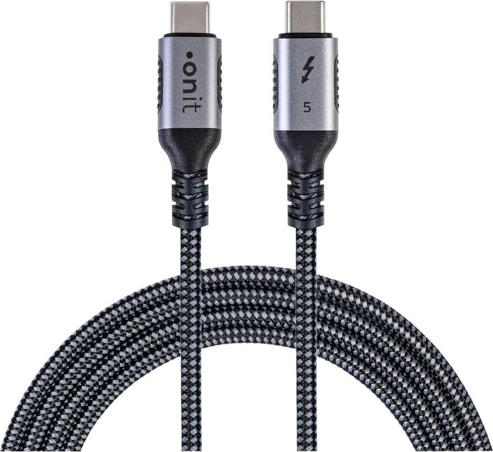 Produktbild Onit Thunderbolt-5-Kabel USB C - USB C 0.5 m, Grau/Schwarz (0.50 m)