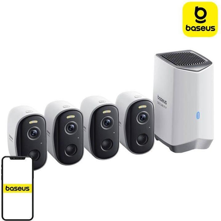 Immagine prodotto Baseus N1 2K security camera set of 4 (white)