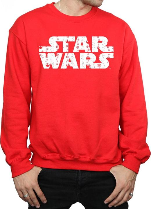 Actual product image Star Wars Mens Christmas Logo Sweatshirt (L)