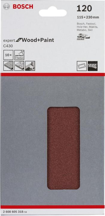 Actual product image Bosch Professional Zubehör Sanding sheet C430 (120)