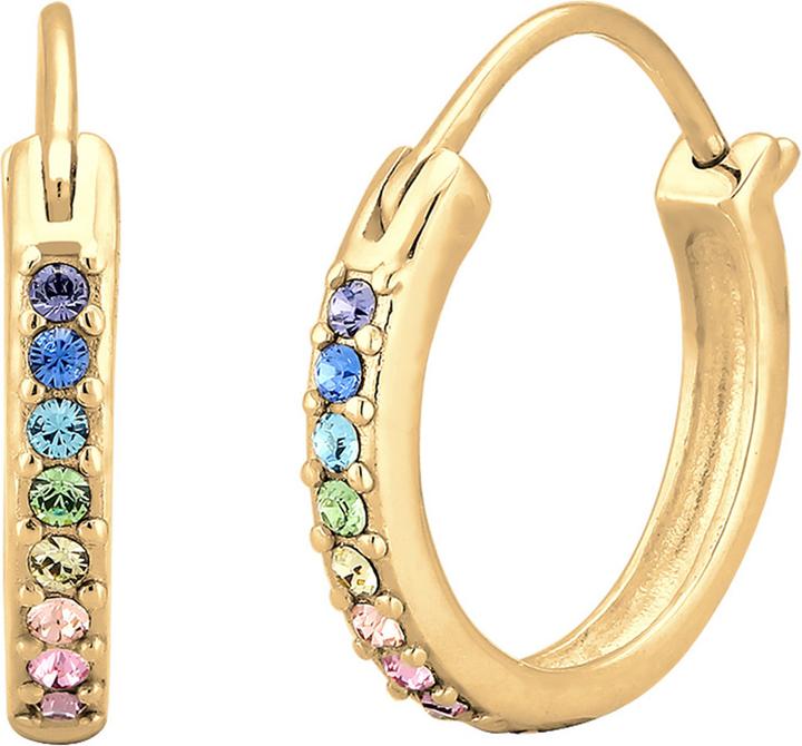 Actual product image Elli Creolen verziert mit Kristallen Regenbogenfarben (Sterling Silver)