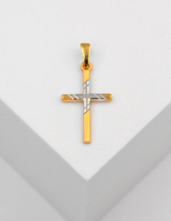 Produktbild Muau Kreuz (750, Weissgold, 18K Gelbgold)