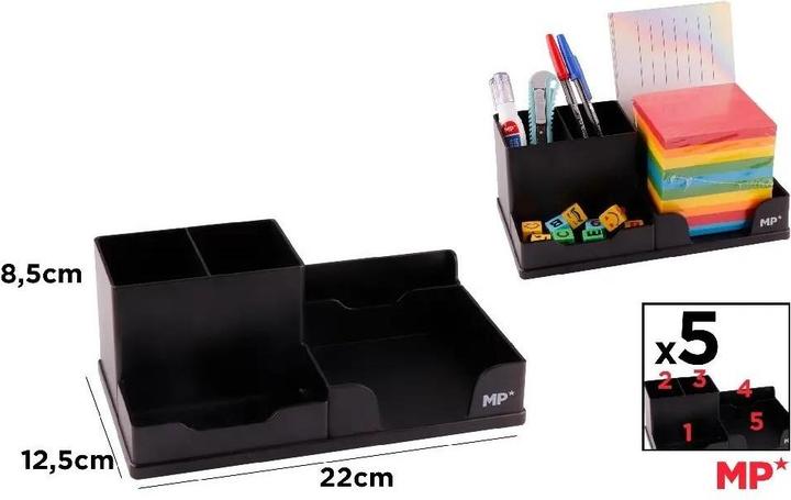 Actual product image Main paper Schwarzer Schreibtisch-Organizer