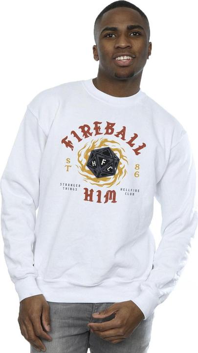 Actual product image Netflix Mens Stranger Things Fireball Dice 86 Sweatshirt (M)