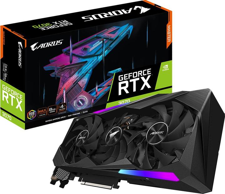 Actual product image Gigabyte Aorus GeForce RTX 3070 Master 8G LHR (8 GB)