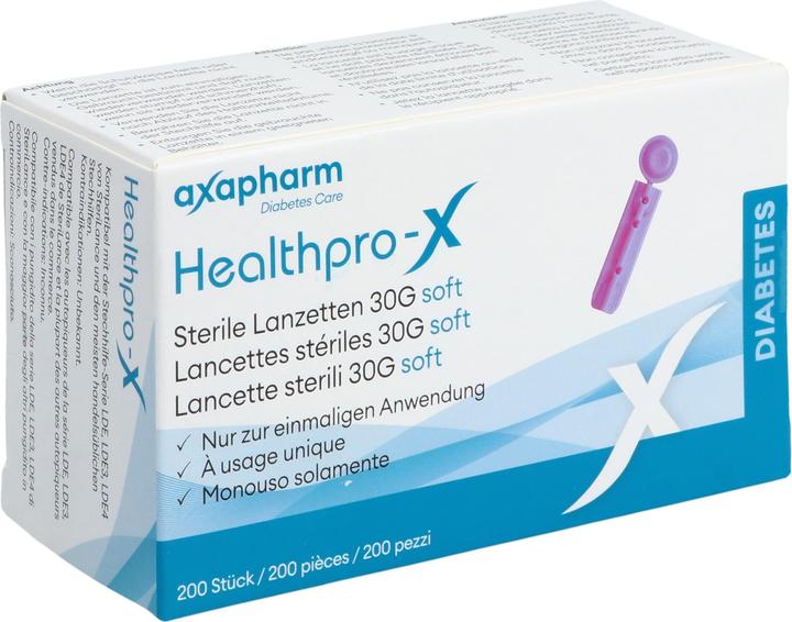 Actual product image Axapharm Healthpro-X lancets 30G sterile soft 200 pcs. (Lancets)