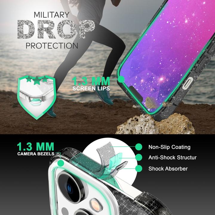 Actual product image Nalia Glitter cover (Apple iPhone 14)