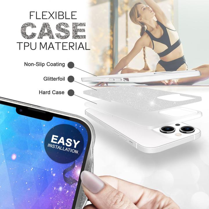 Actual product image Nalia Glitter cover (Apple iPhone 14)