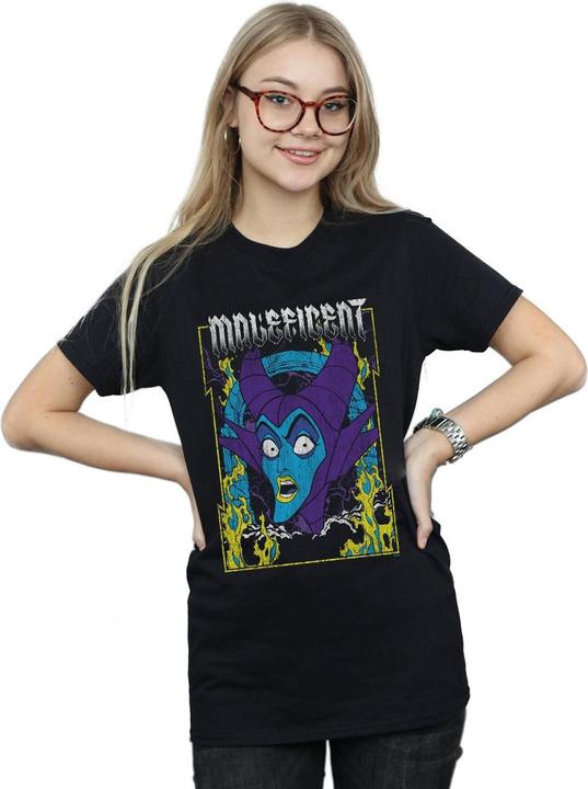 Actual product image Disney Womens/Ladies Maleficent Poster Cotton Boyfriend T-Shirt (S)