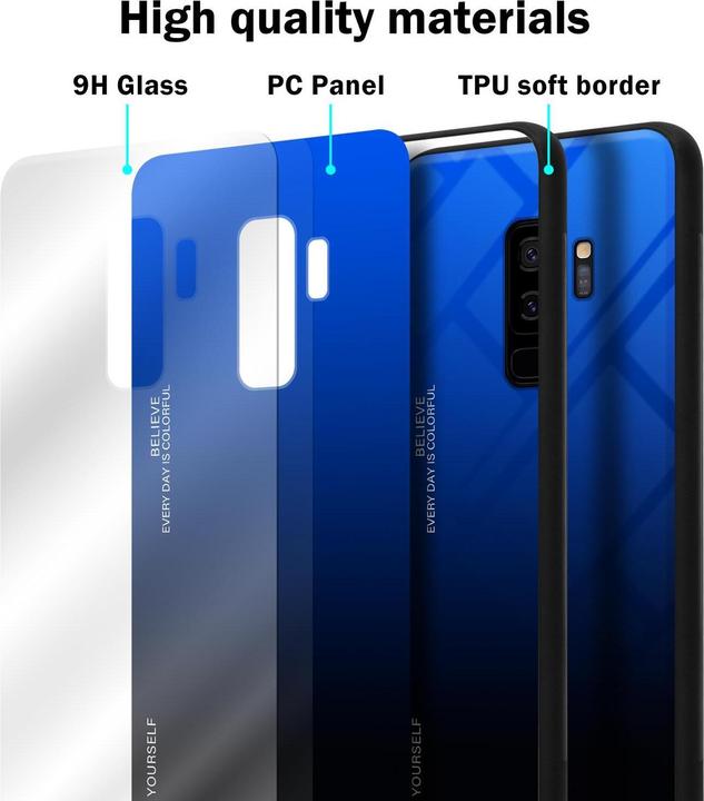 Actual product image Cadorabo TPU 2 colors glass cover (Samsung Galaxy S9+)