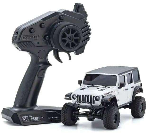Immagine prodotto Kyosho Scala Crawler Mini-Z Jeep Wrangler Rubicon White ARTR, 1:24 (RTR pronto all'uso)