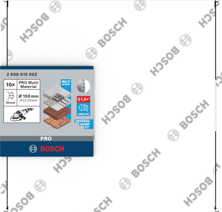 Actual product image Bosch Professional Zubehör PRO Multi Material diamond cutting disc, 150 x 22.23 mm