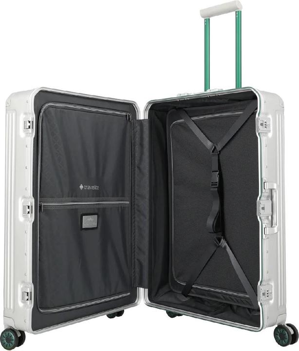 Produktbild Travelite Next - Trolley L, Silber-Grün (100 l, L (90 - 115l))