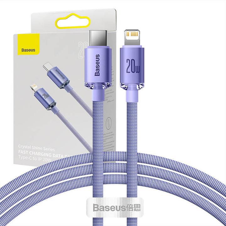 Produktbild Baseus Crystal Shine Series Fast Charging Data Cable Type-C to iP 20W 1.2m Purple (1.20 m, USB 2.0)